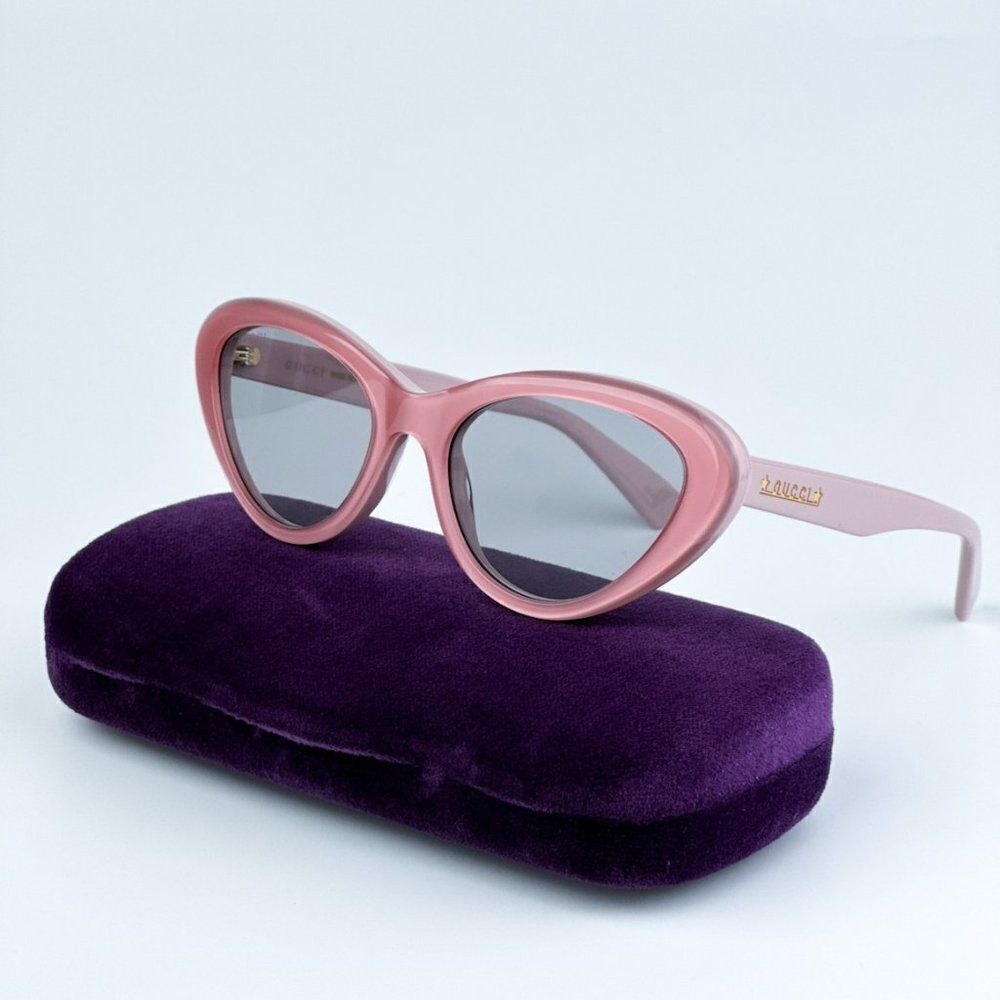 SALE! NEW Gucci GG1170S 004 Pink Grey Cat Eye Women Sunglasses GG 1170S - Picture 2 of 15